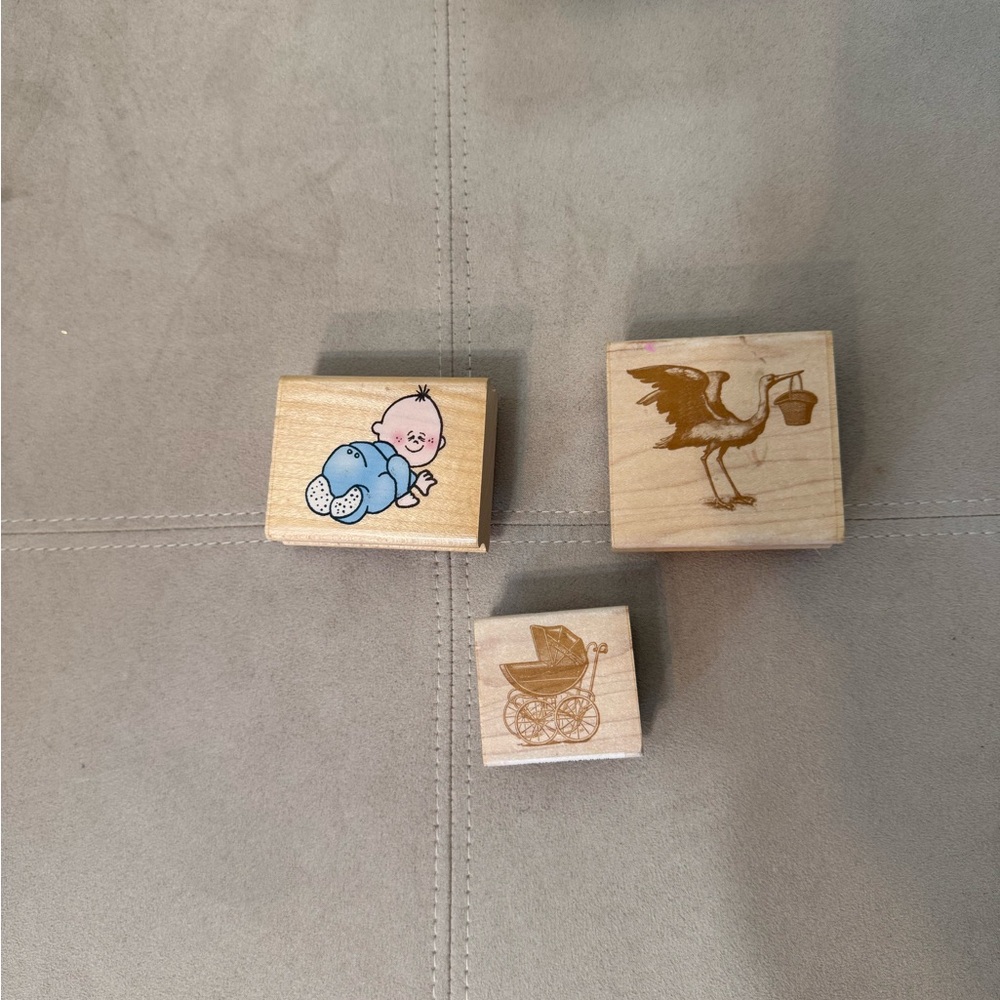 Source Unknown Wooden Stamps Set - Baby Theme
